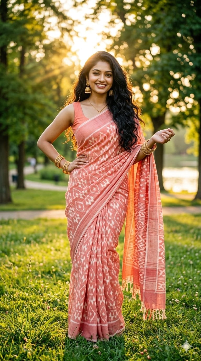 Cotton Saree - PRIHN02-ICTSCZCDD-23