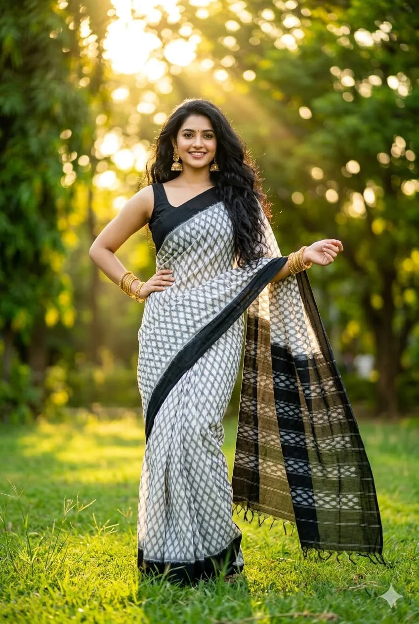 Cotton Saree - PRIHN02-ICTSCZCDD-26