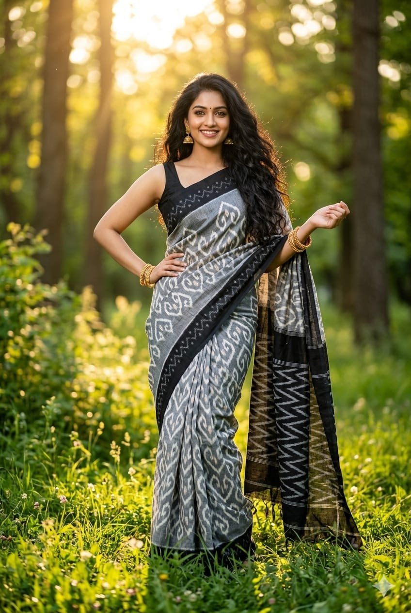 Cotton Saree - PRIHN02-ICTSCZCDD-27