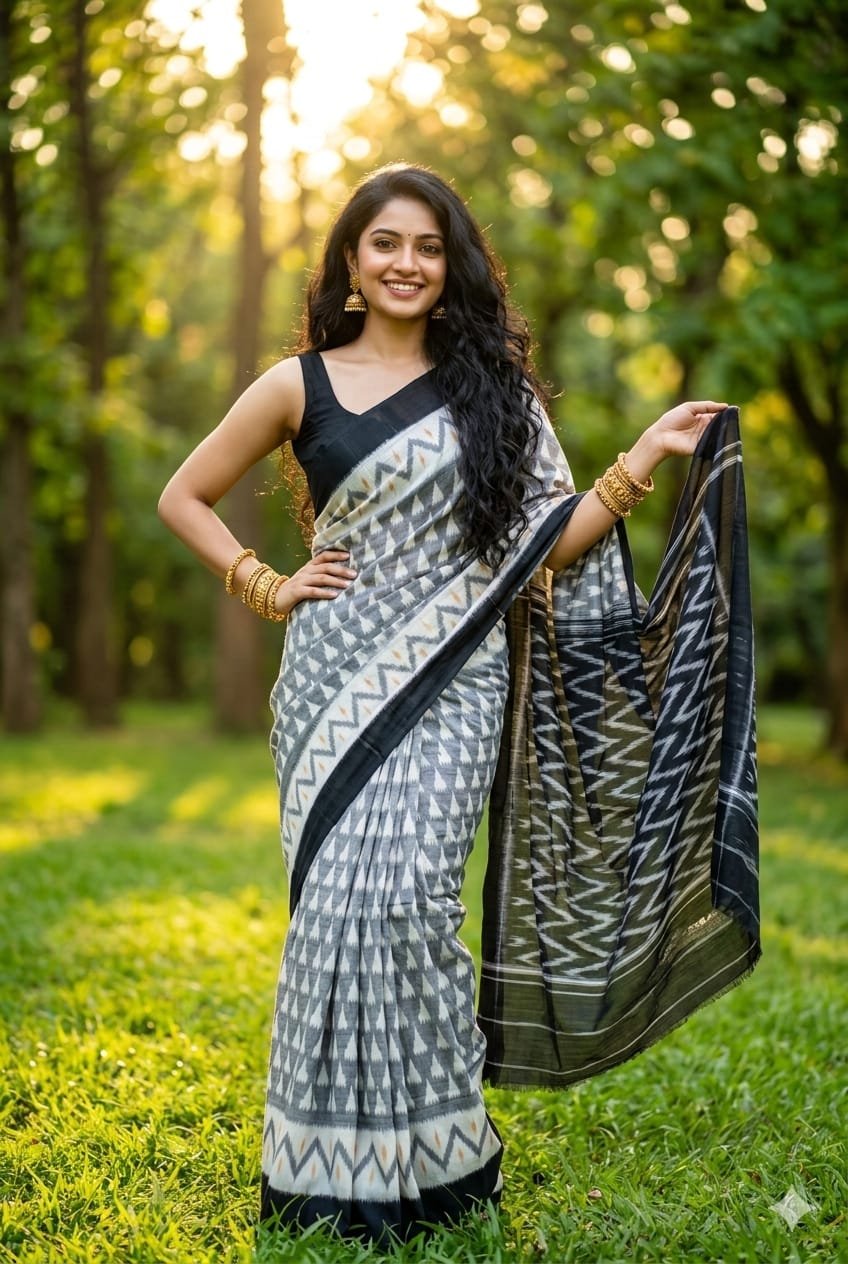 Cotton Saree - PRIHN02-ICTSCZCDD-28