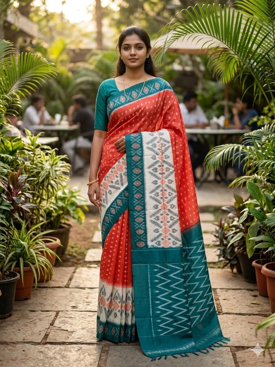 Cotton Saree - PSHLN11-ICTSCZCDC-22