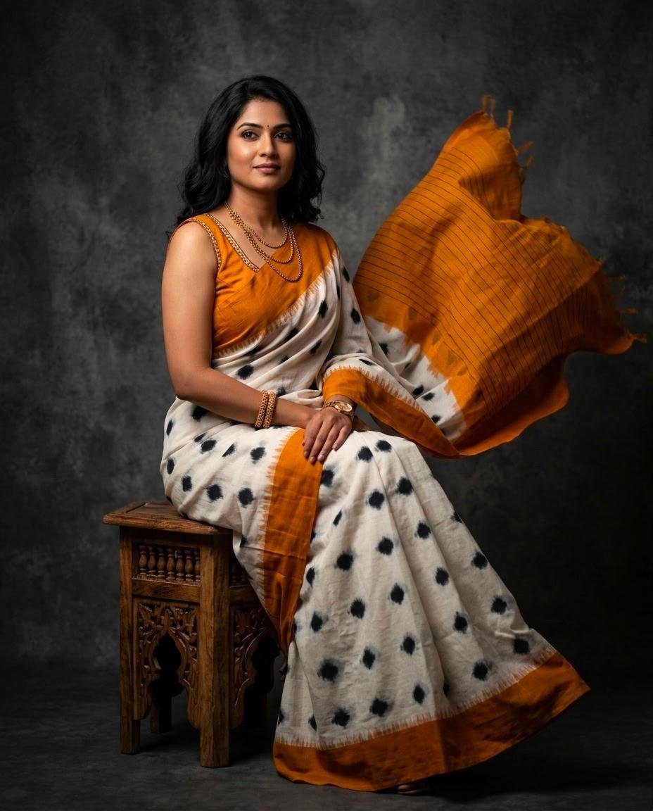 Cotton Saree - PSNTN05-DICSCEBDC-02