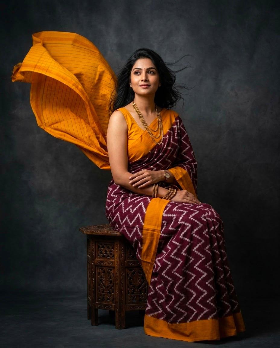 Cotton Saree - PSNTN05-DICSCEBDC-05