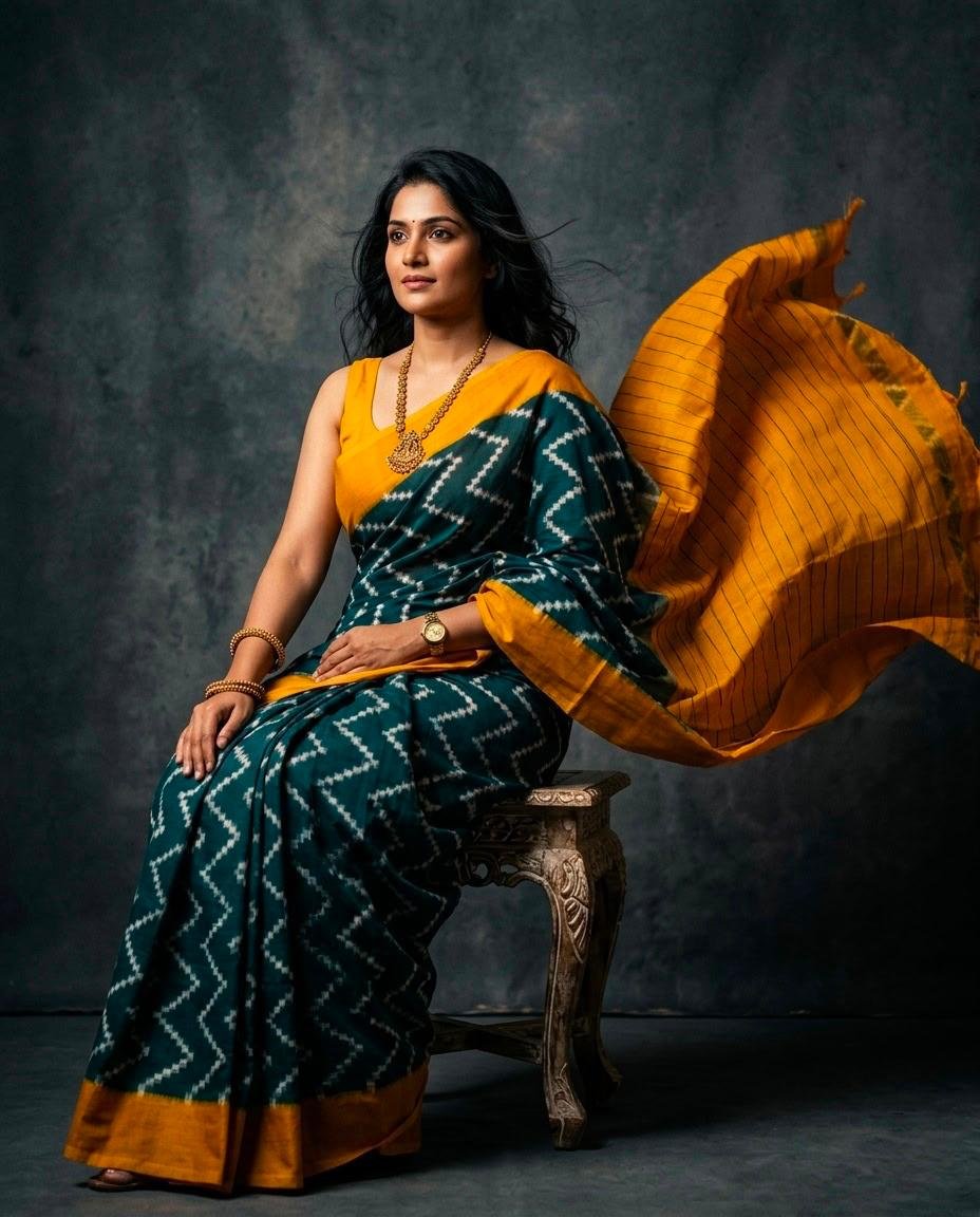 Cotton Saree - PSNTN05-DICSCEBDC-07