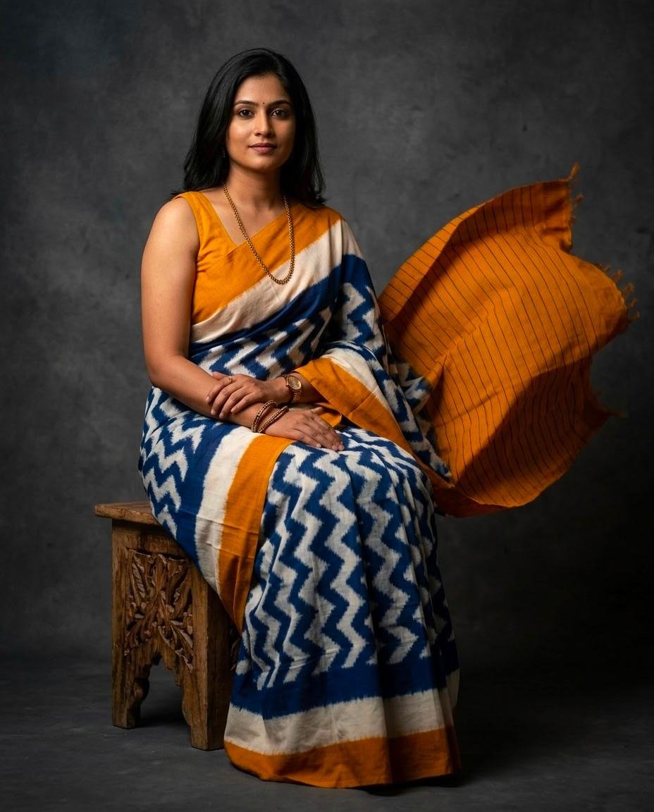 Cotton Saree - PSNTN05-DICSCEBDC-09