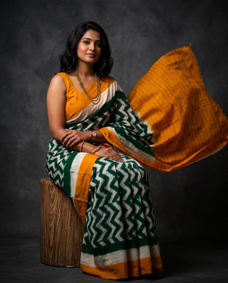 Cotton Saree - PSNTN05-DICSCEBDC-11