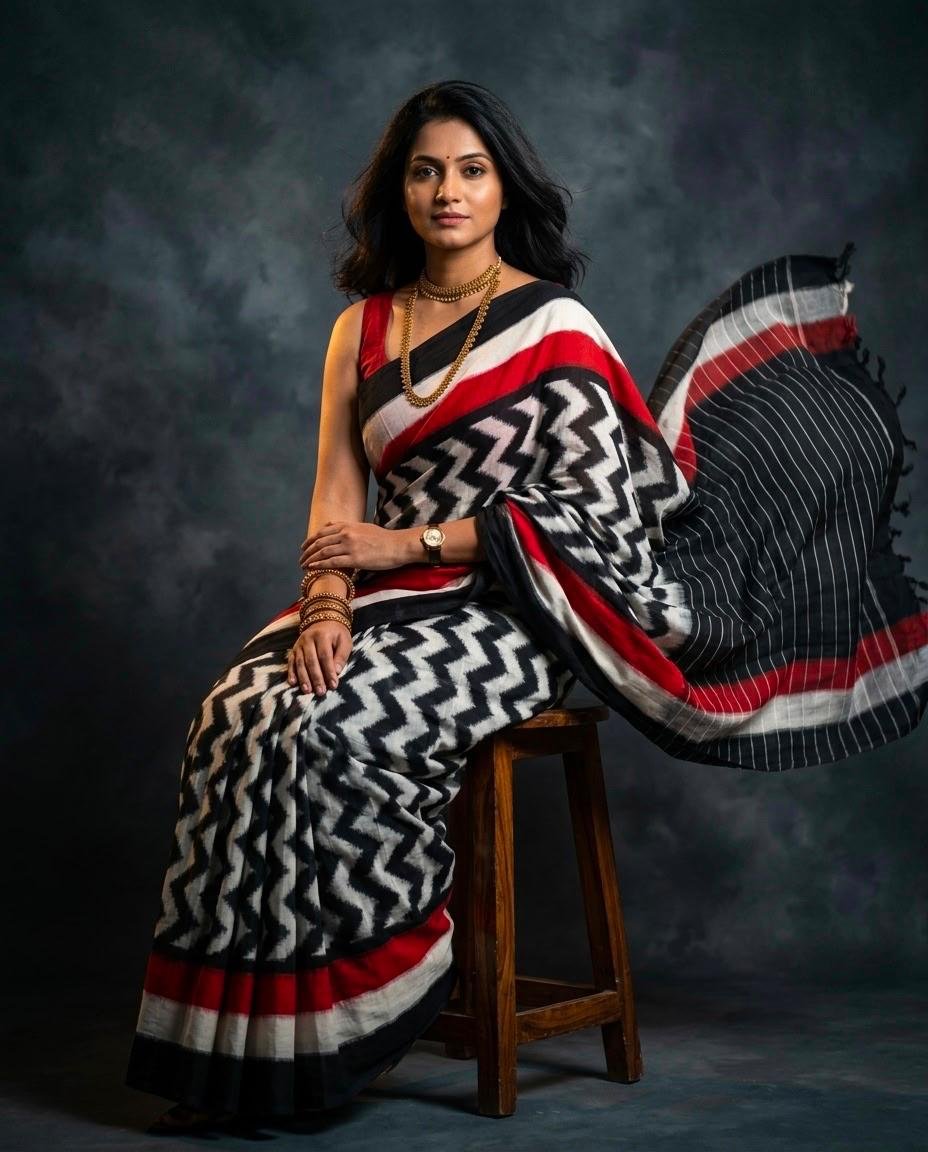 Cotton Saree - PSNTN05-DICSCEBDC-12
