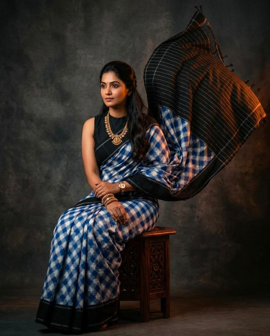 Cotton Saree - PSNTN05-DICSCEBDC-13