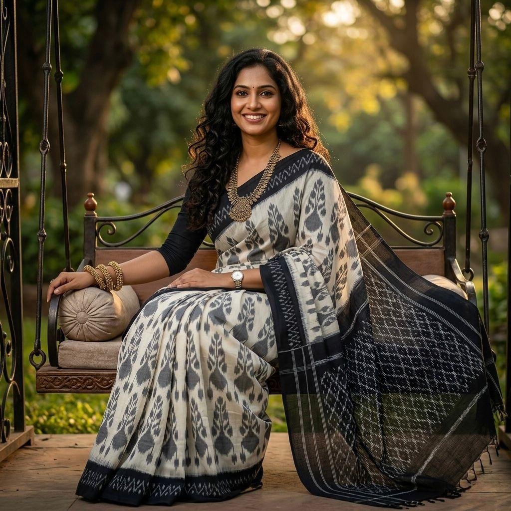 Cotton Saree - PSNTN14-ICTSCZTCD-02
