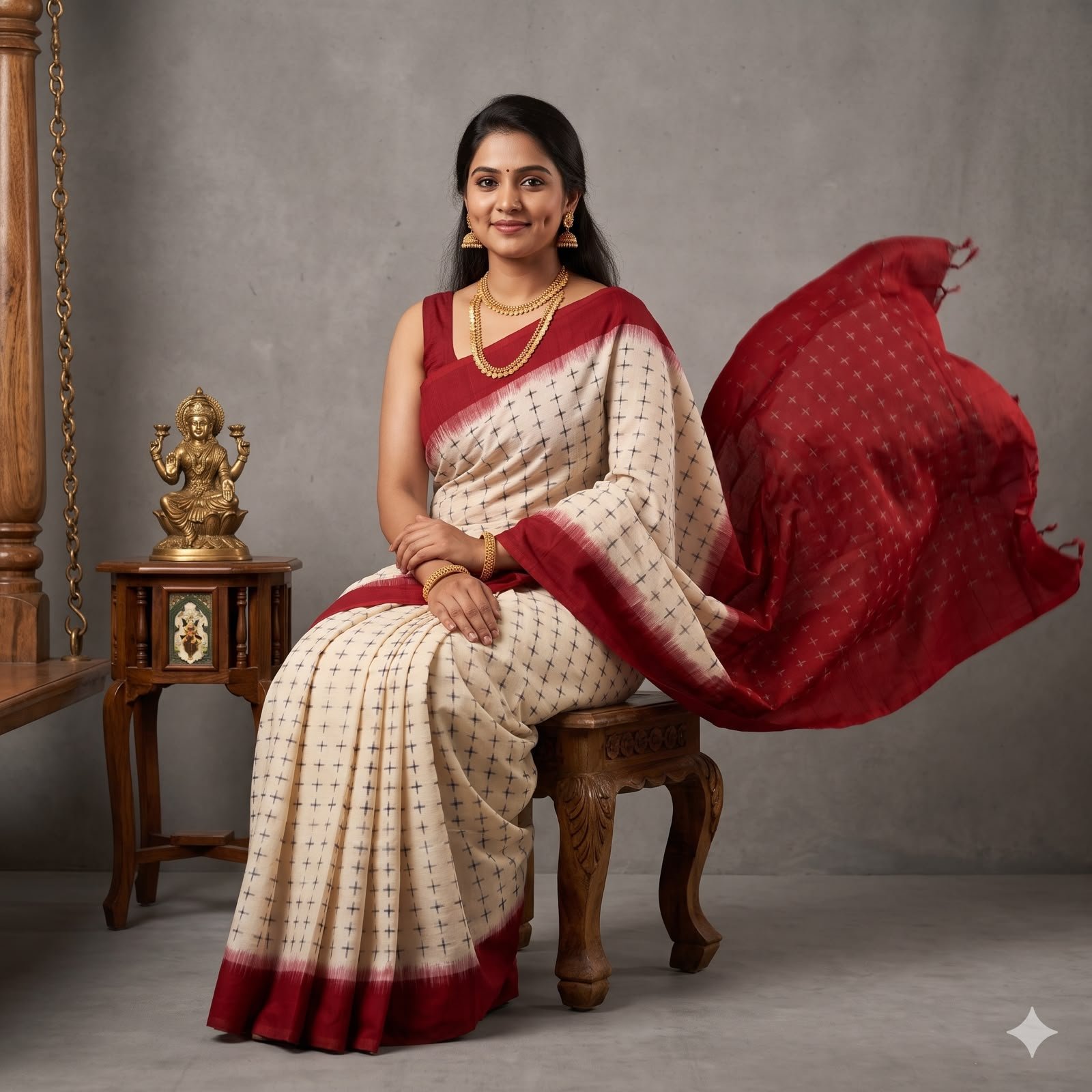Cotton Saree - PSNTO25-ICTSDECDC-12