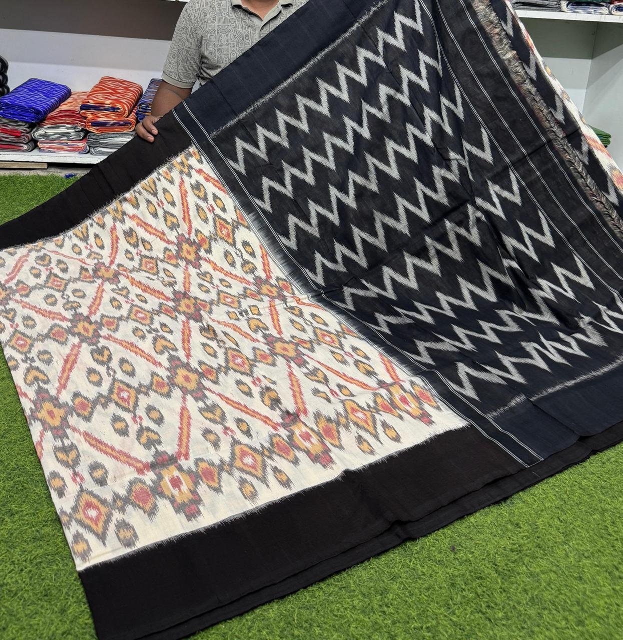 Cotton Saree - PSRGG01-ICTSDZDCD-02