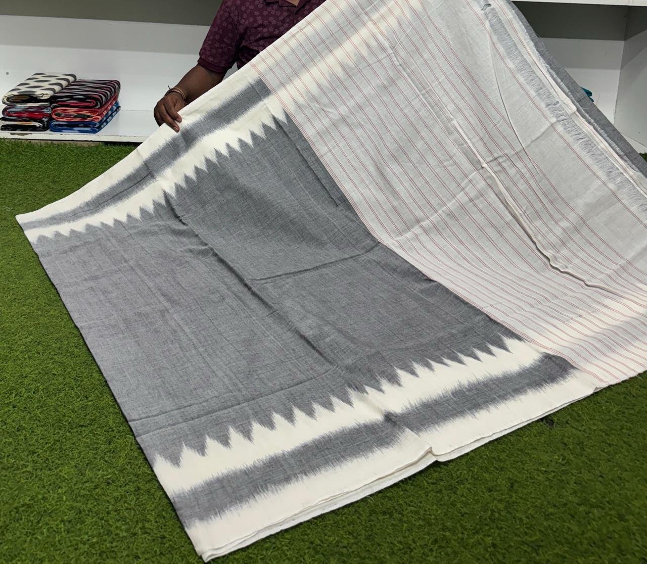 Cotton Saree - PSRGG01-ICTSDZDCD-03