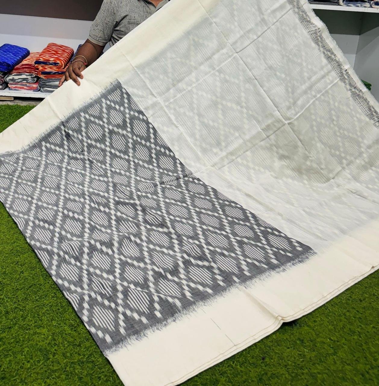 Cotton Saree - PSRGG01-ICTSDZDCD-05