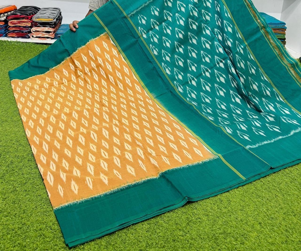 Cotton Saree - PSRGG01-ICTSDZDCD-10