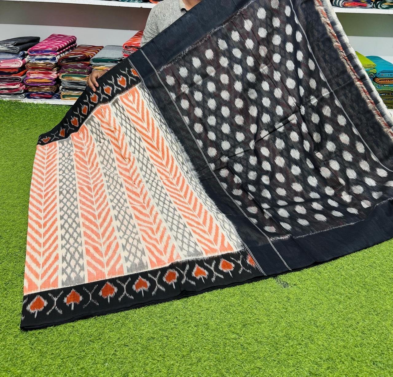 Cotton Saree - PSRGG01-ICTSDZDCD-14