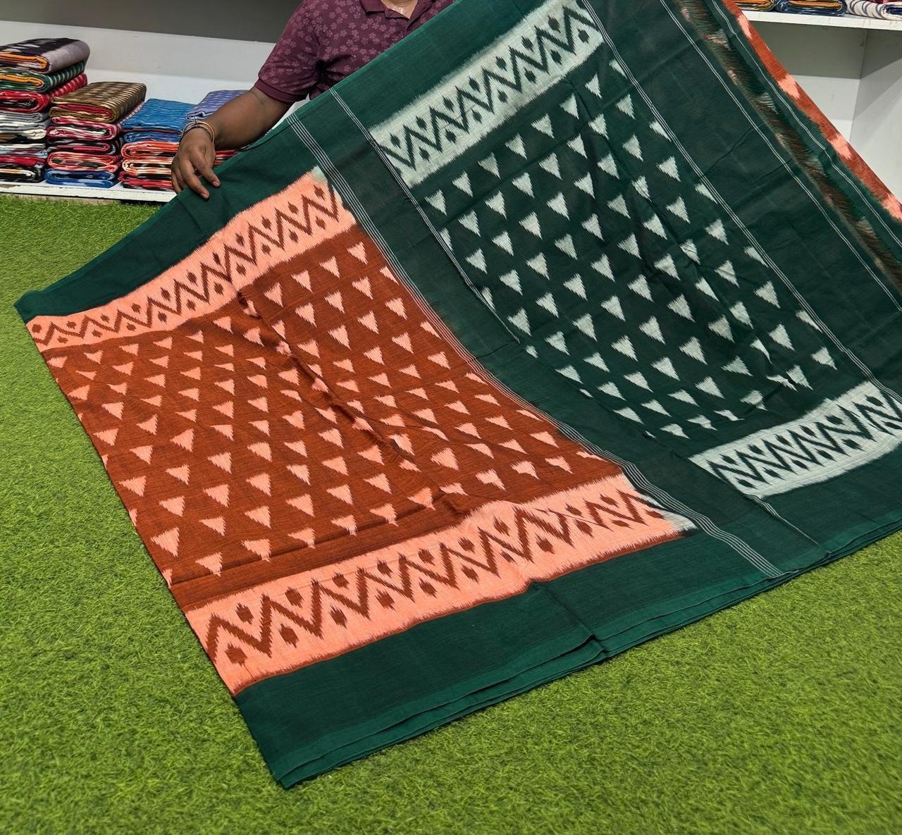 Cotton Saree - PSRGG01-ICTSDZDCD-19