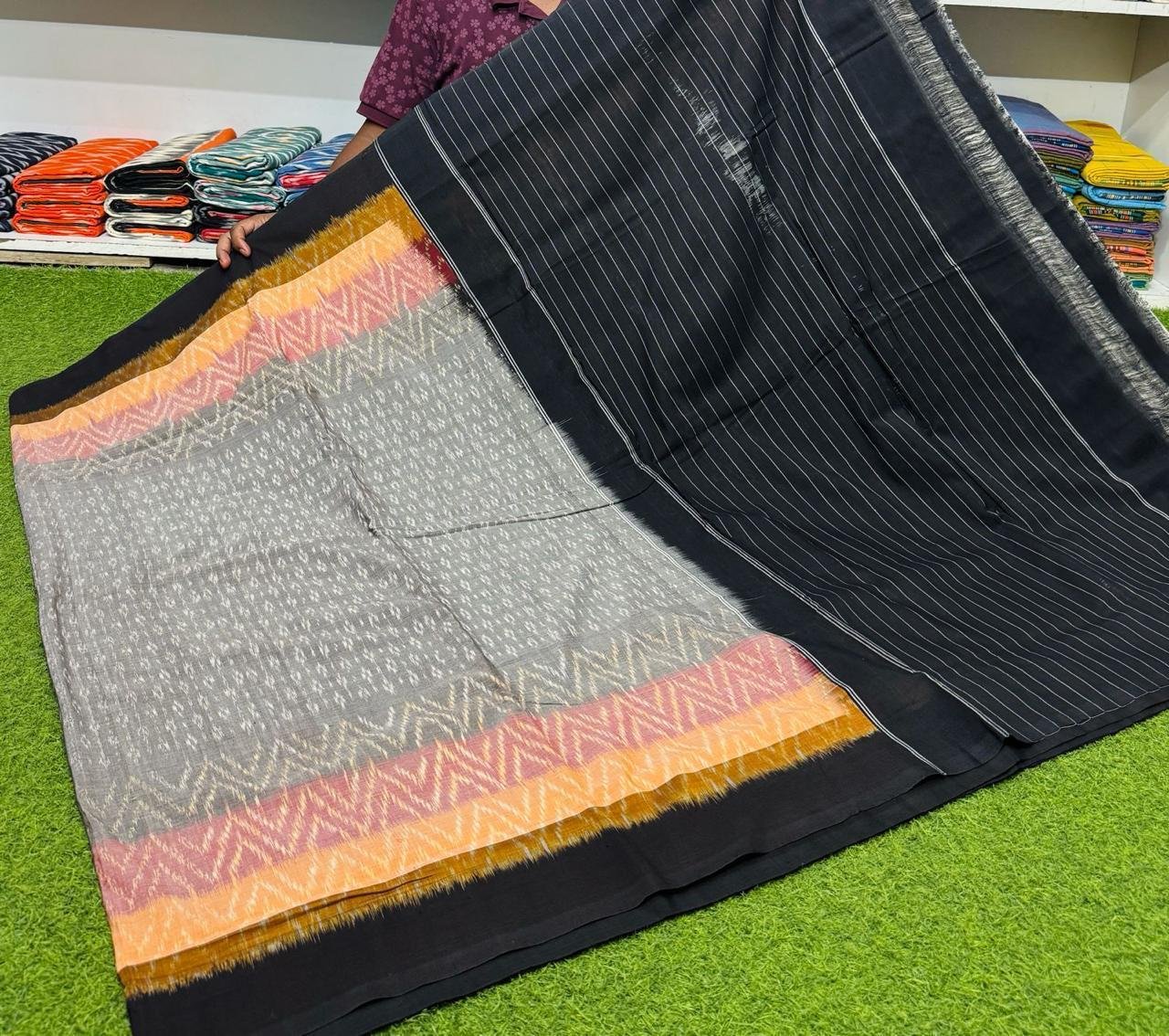 Cotton Saree - PSRGG01-ICTSDZDCD-29