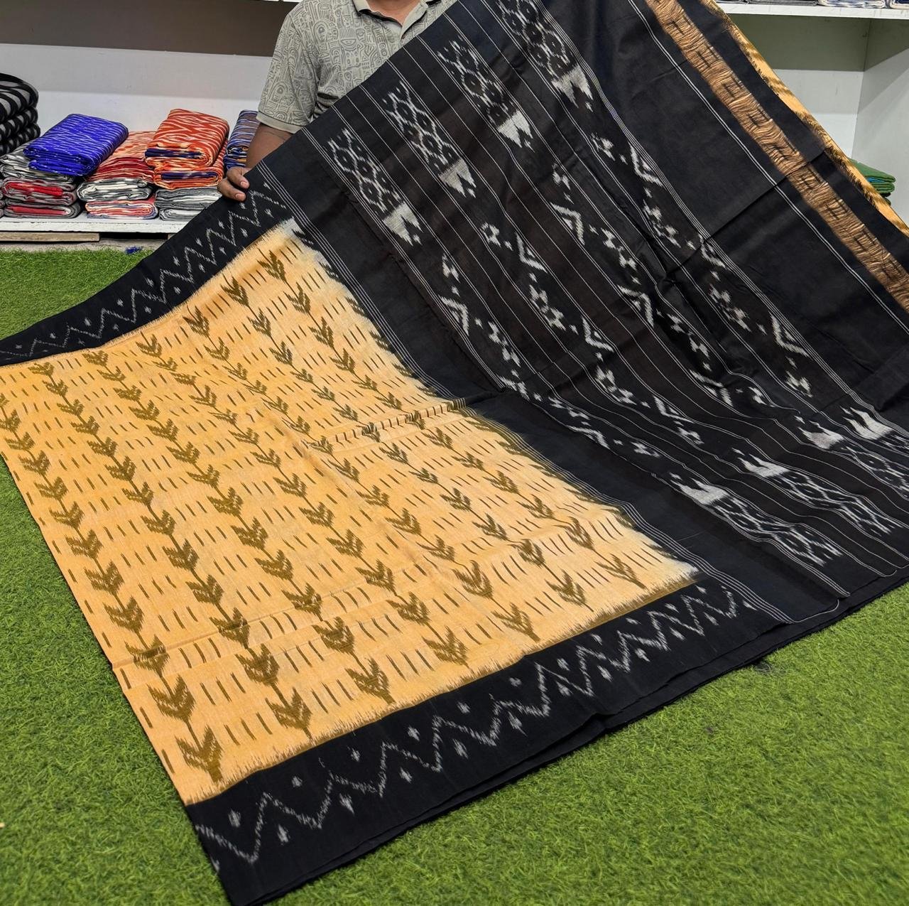 Cotton Saree - PSRGL18-ICTSDZDCD-12