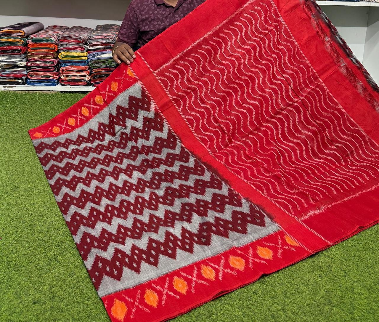 Cotton Saree - PSRGN03-ICTSDZDCD-02