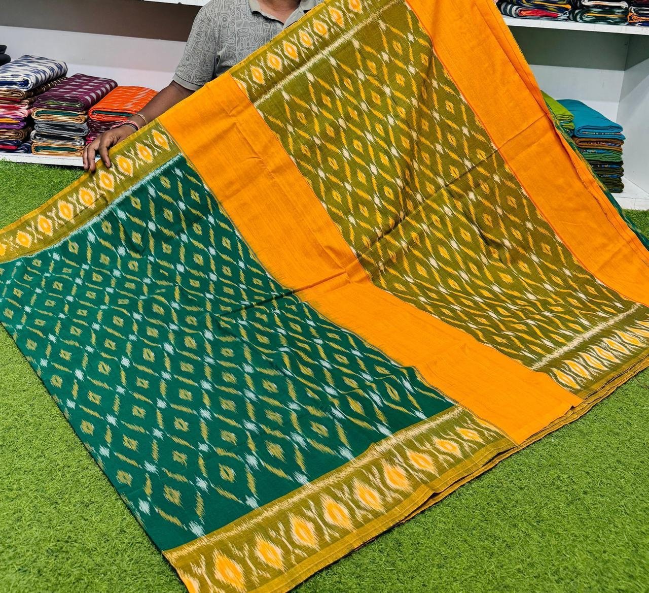 Cotton Saree - PSRGN03-ICTSDZDCD-13