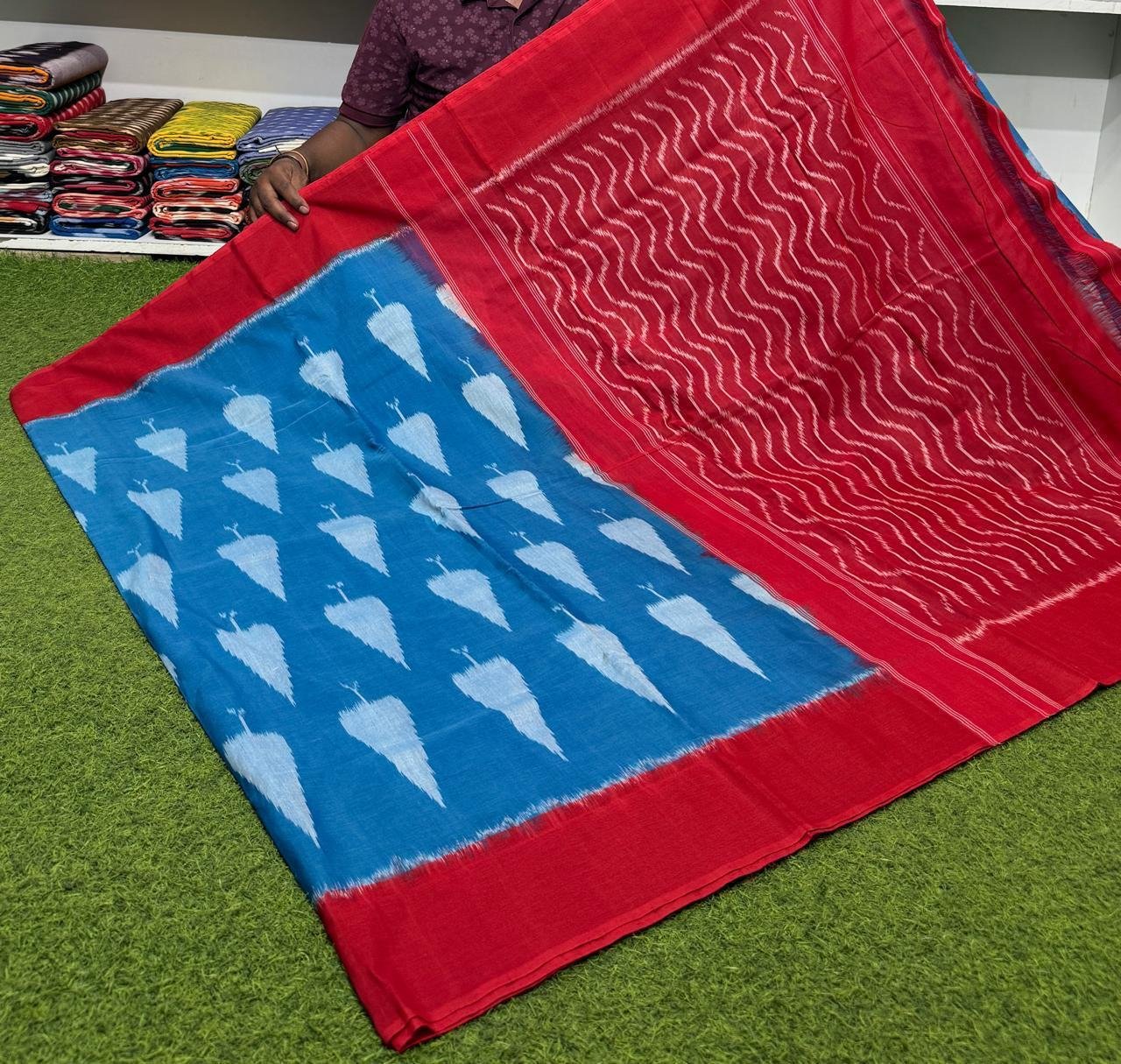 Cotton Saree - PSRGS11-ICTSDZIDC-02