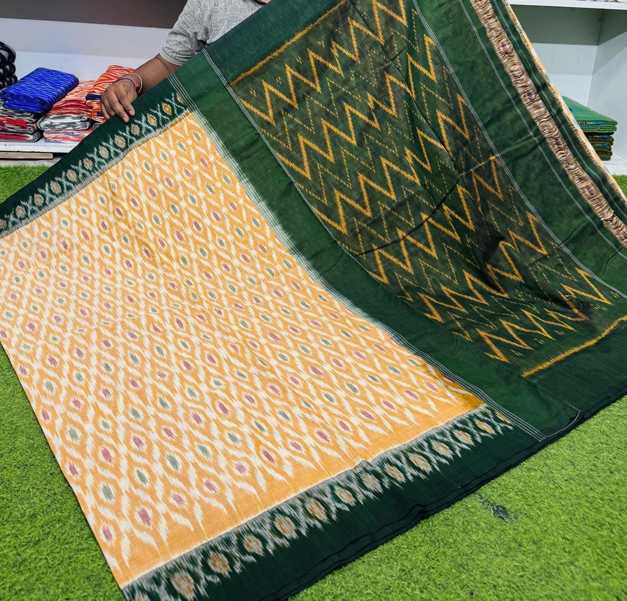 Cotton Saree - PSRGS11-ICTSDZIDC-09