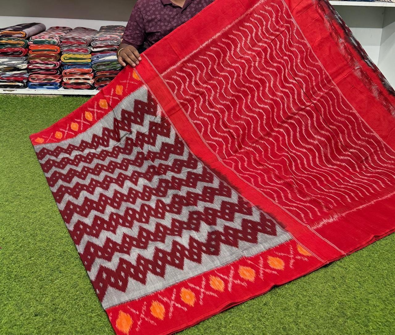 Cotton Saree - PSRGS11-ICTSDZIDC-10