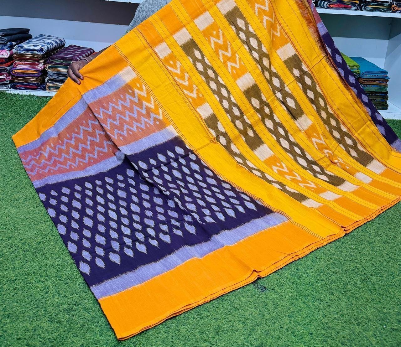 Cotton Saree - PSRGS11-ICTSDZIDC-16