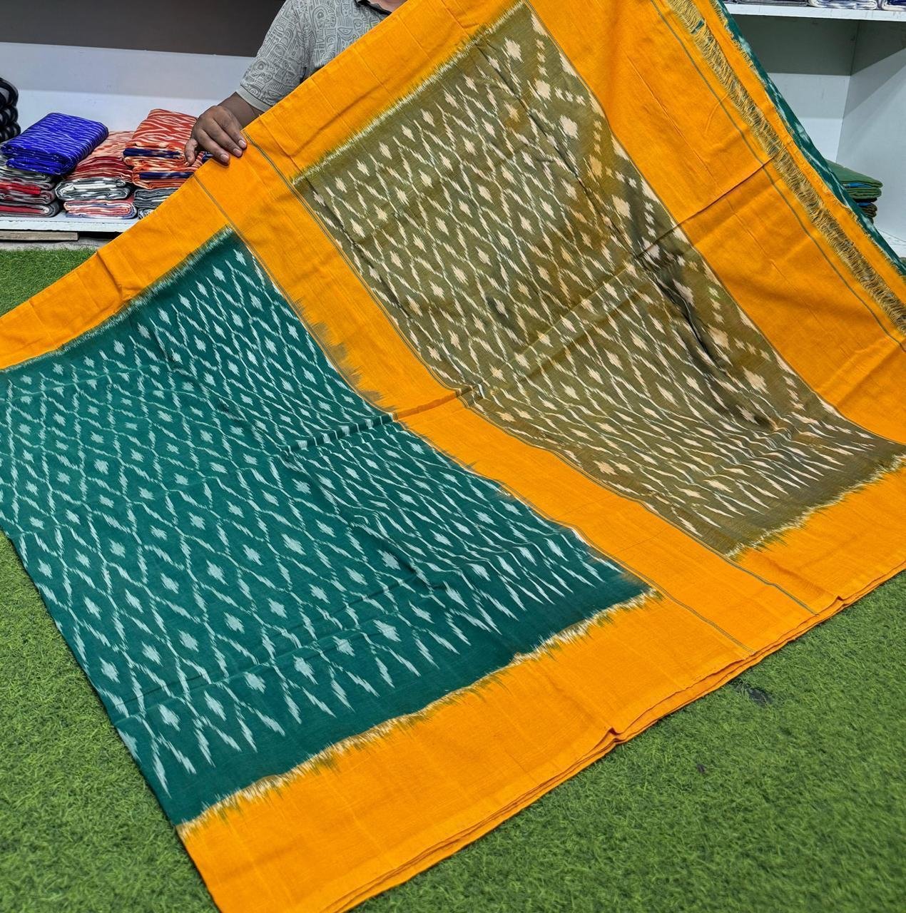 Cotton Saree - PSRGS11-ICTSDZIDC-22