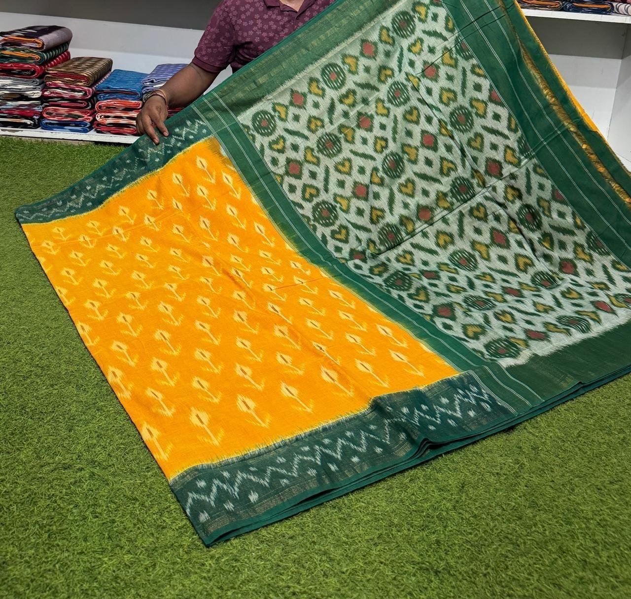 Cotton Saree - PSRGS11-ICTSDZIDC-27