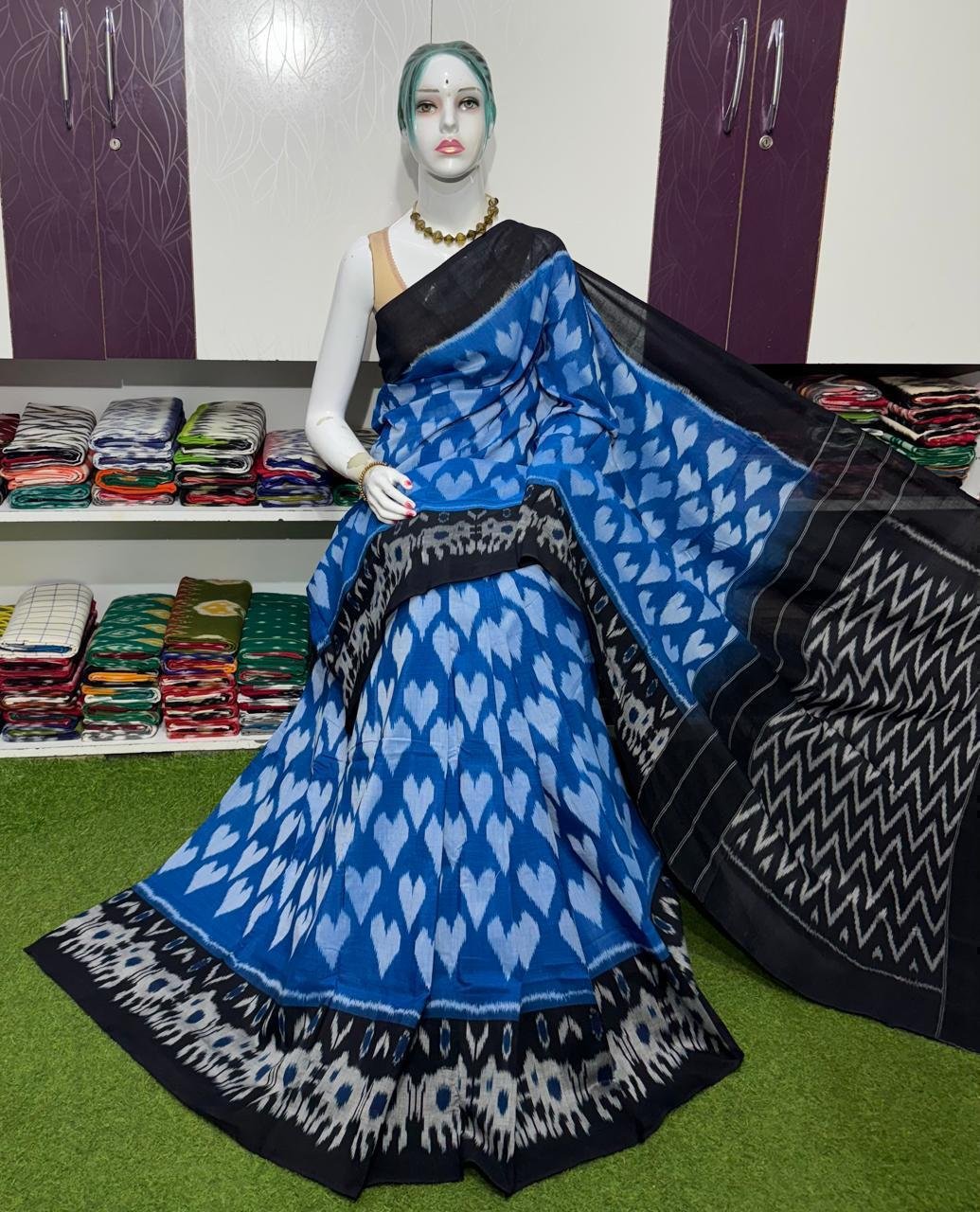 Cotton Saree - PSRGY07-ICTSDZDDD-40