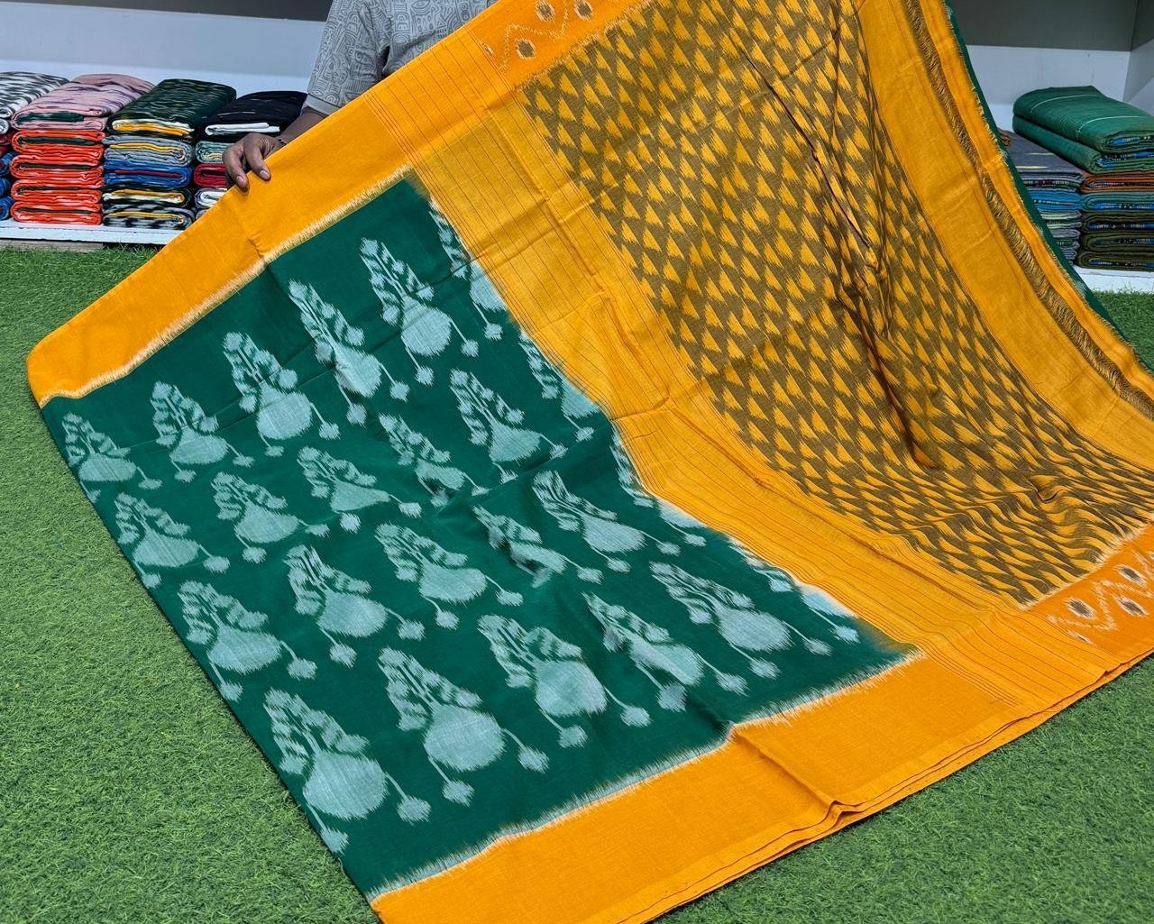 Cotton Saree - PSRGY19-ICTSCZDCD-04