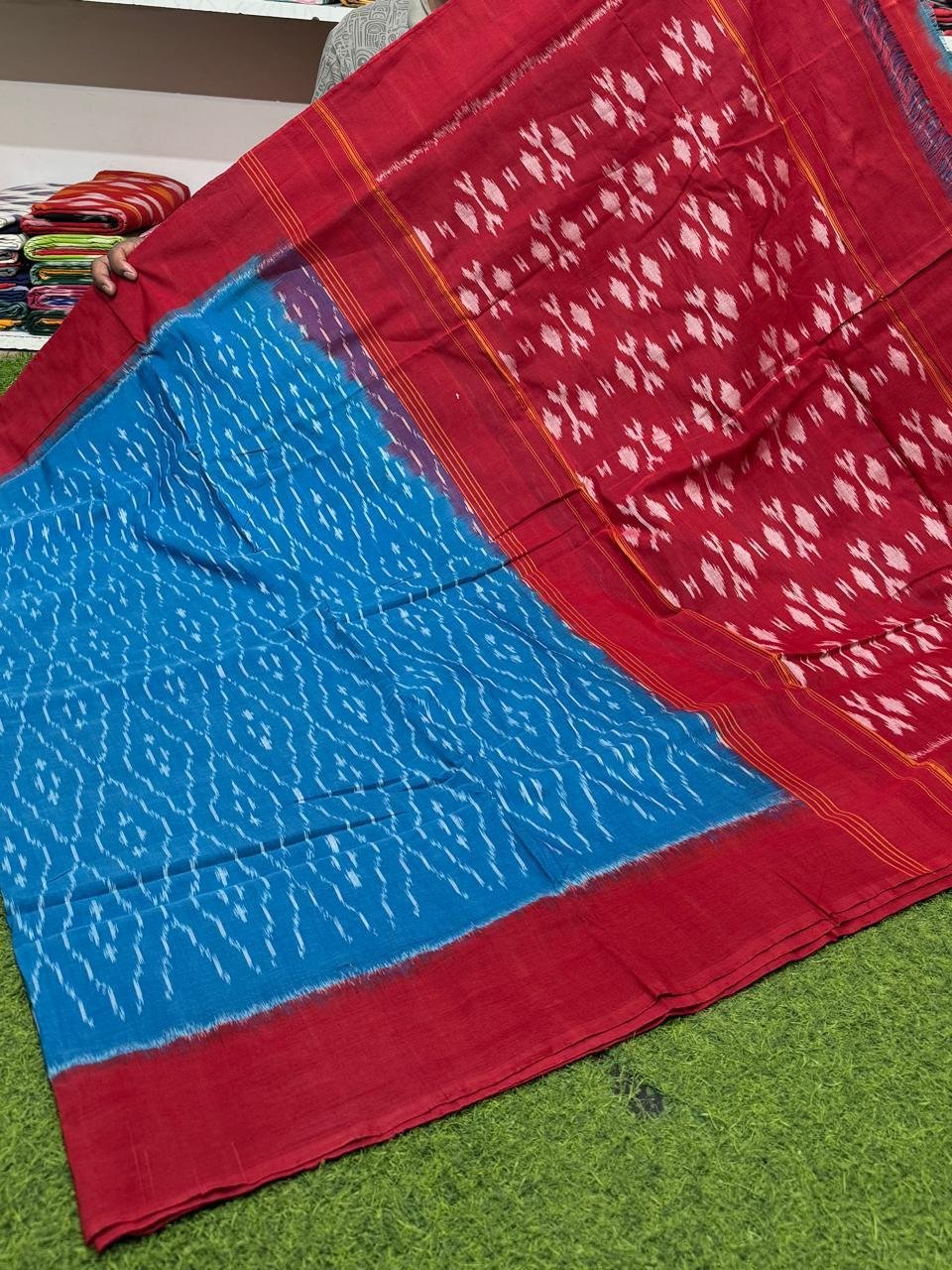 Cotton Saree - PSRGY19-ICTSCZDCD-11