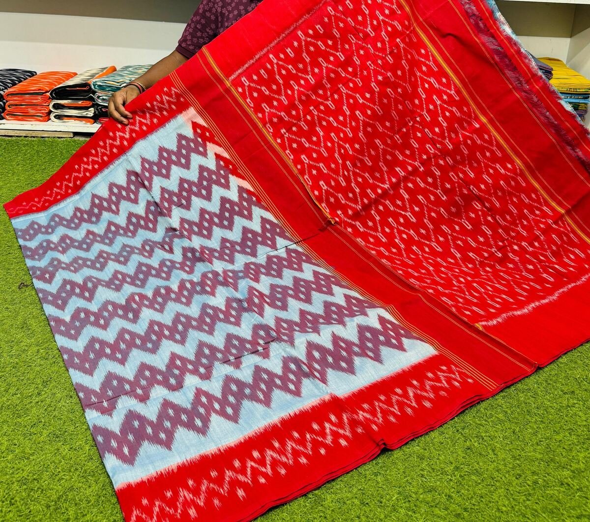 Cotton Saree - PSRGY19-ICTSCZDCD-14