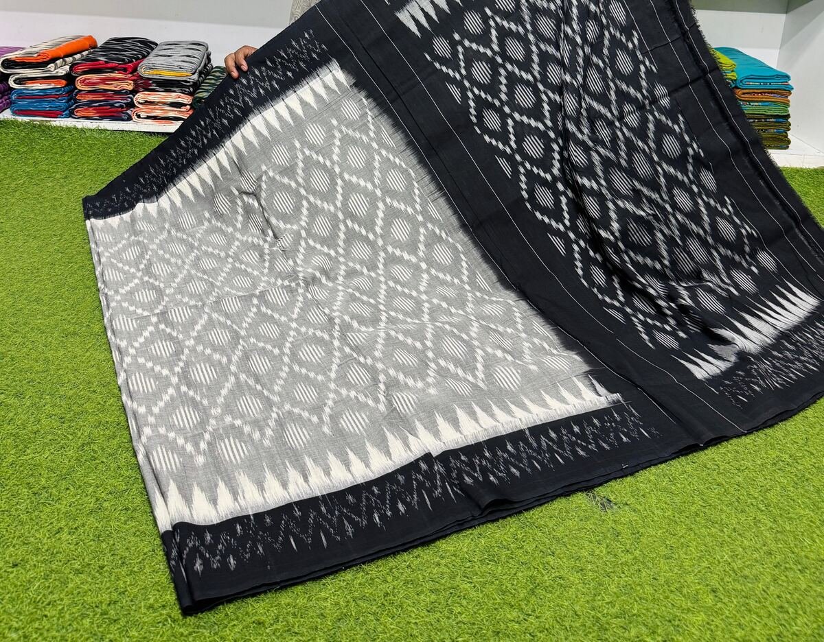 Cotton Saree - PSRGY19-ICTSCZDCD-17