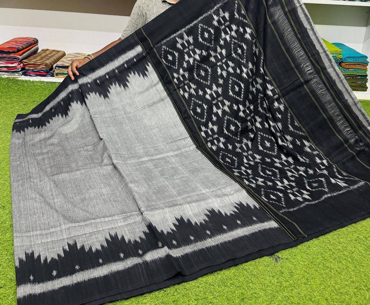 Cotton Saree - PSRGY19-ICTSCZDCD-21