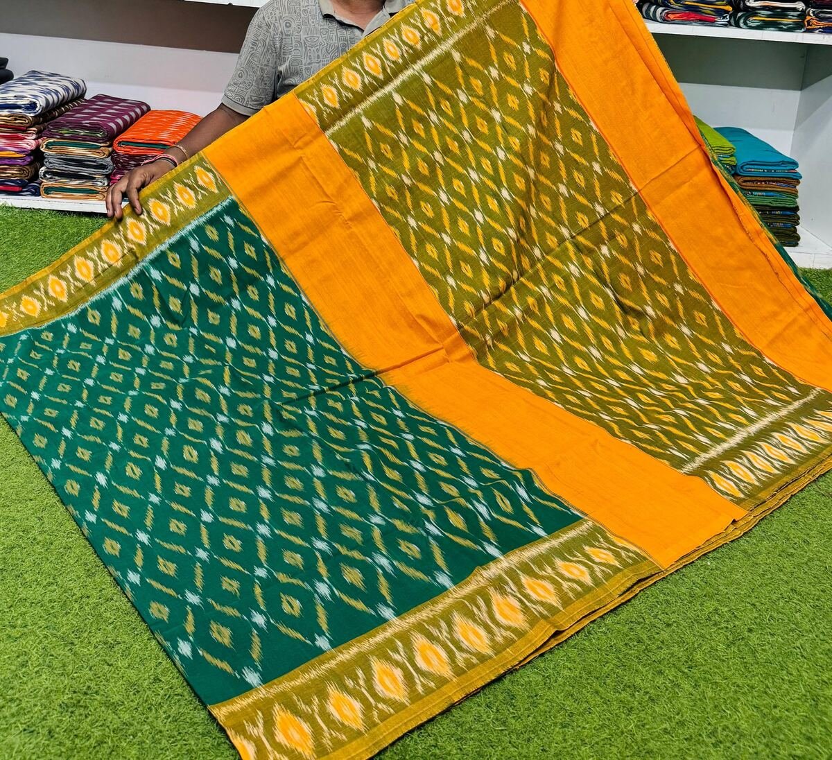 Cotton Saree - PSRGY19-ICTSCZDCD-24
