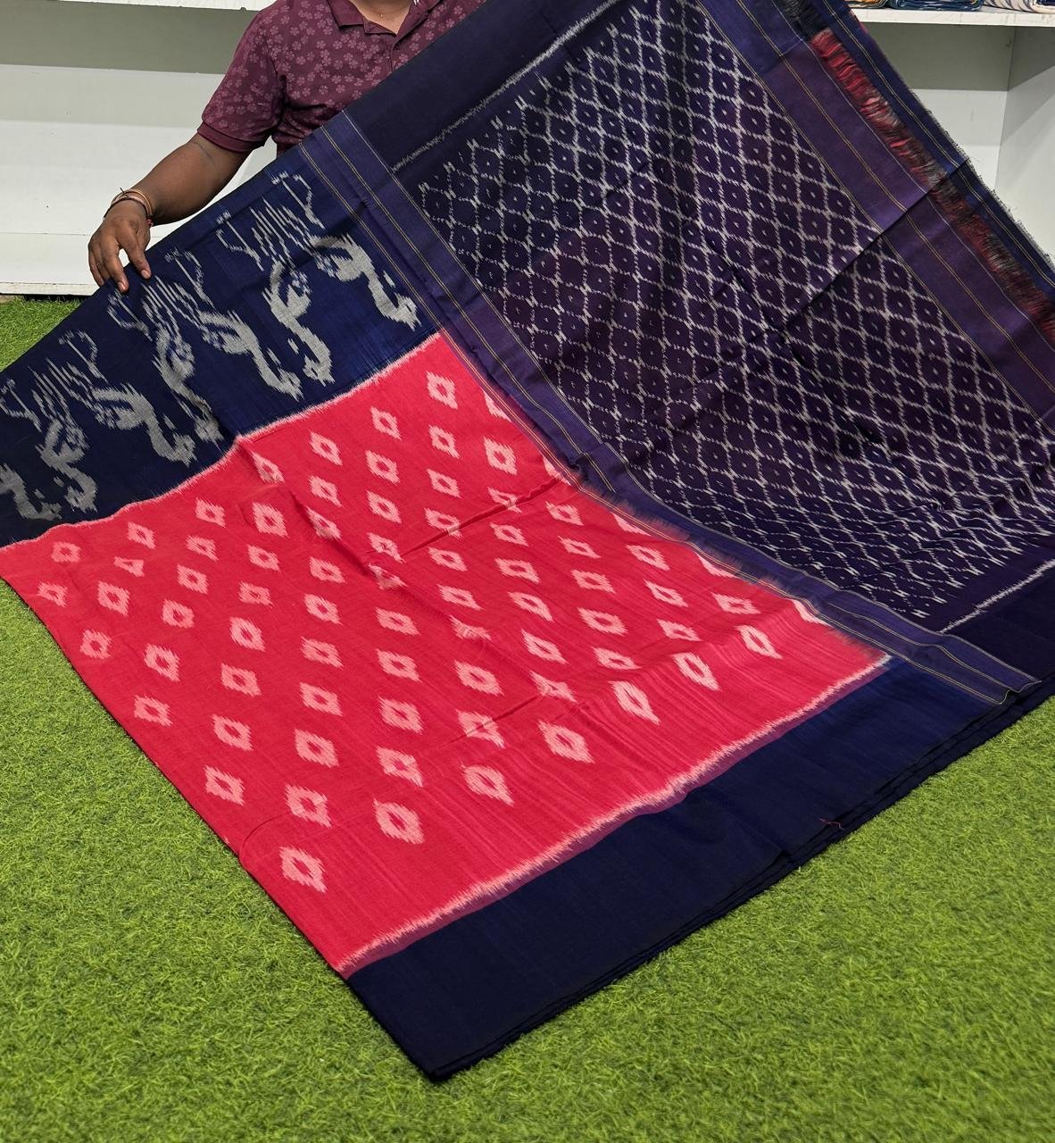 Cotton Saree - PSRGY19-ICTSCZDCD-31