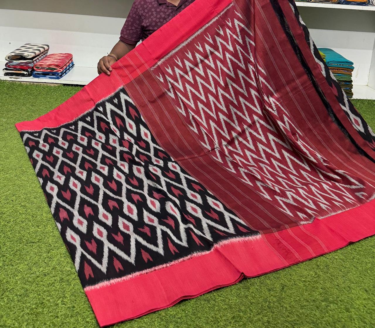 Cotton Saree - PSRGY19-ICTSCZDCD-38