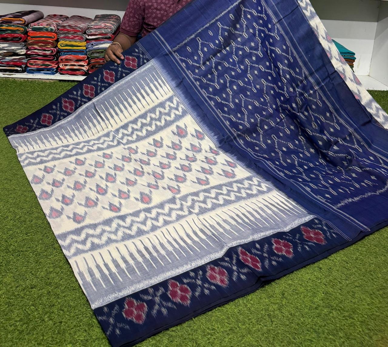 Cotton Saree - PSRGY19-ICTSCZDCD-71