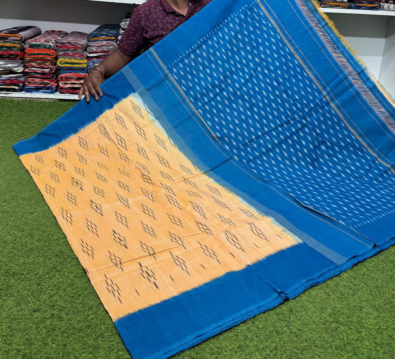 Cotton Saree - PSRGY19-ICTSCZDCD-80