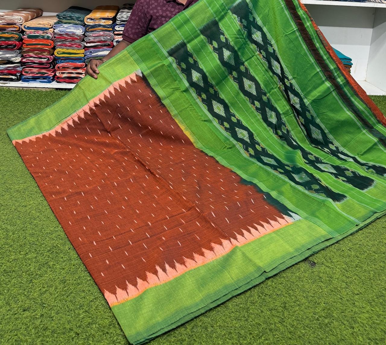 Cotton Saree - PSRGY21-ICTSDZDCD-01