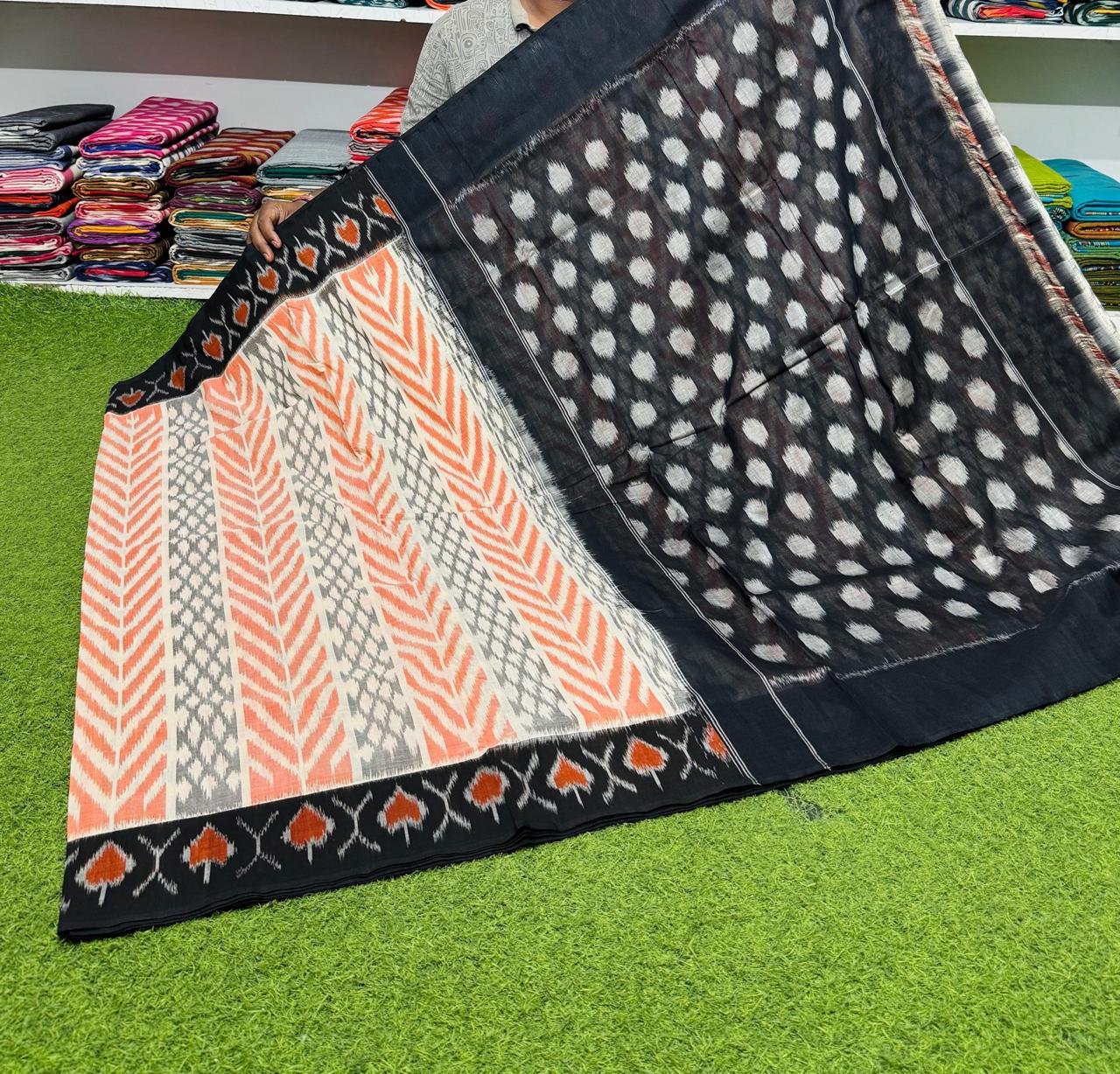 Cotton Saree - PSRGY21-ICTSDZDCD-51