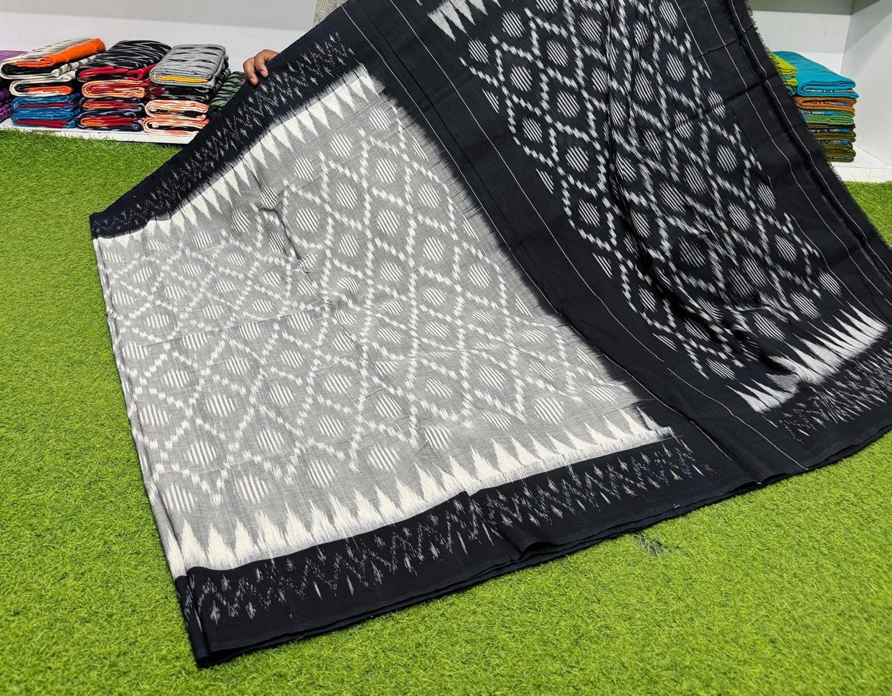 Cotton Saree - PSRGY21-ICTSDZDCD-60