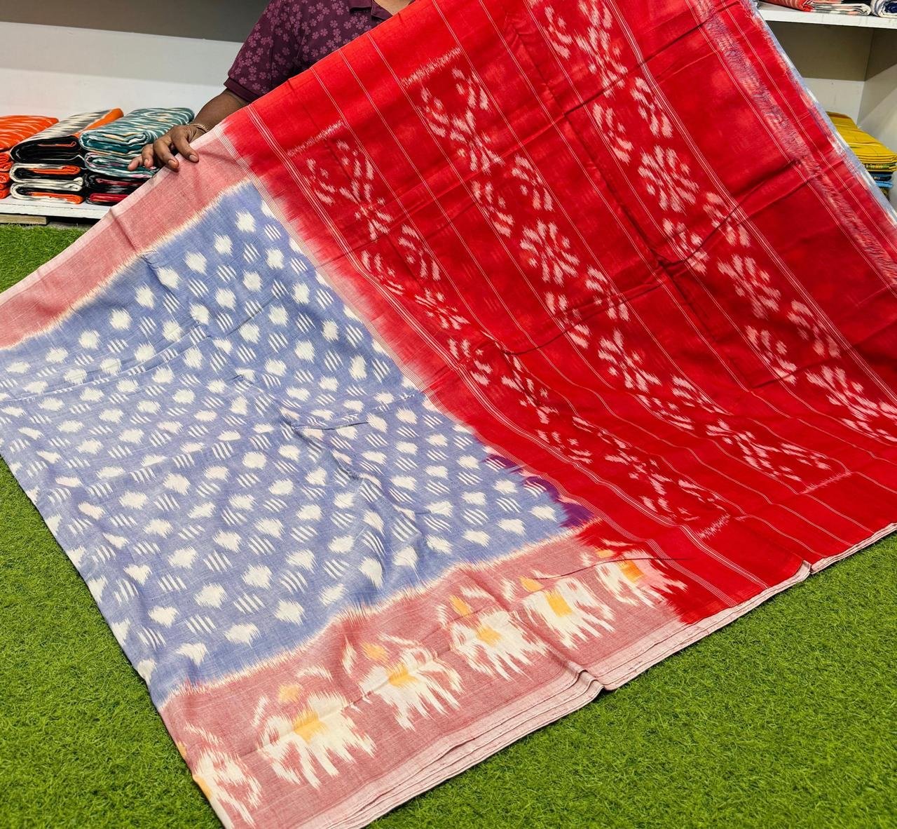 Cotton Saree - PSRGY21-ICTSDZDCD-64