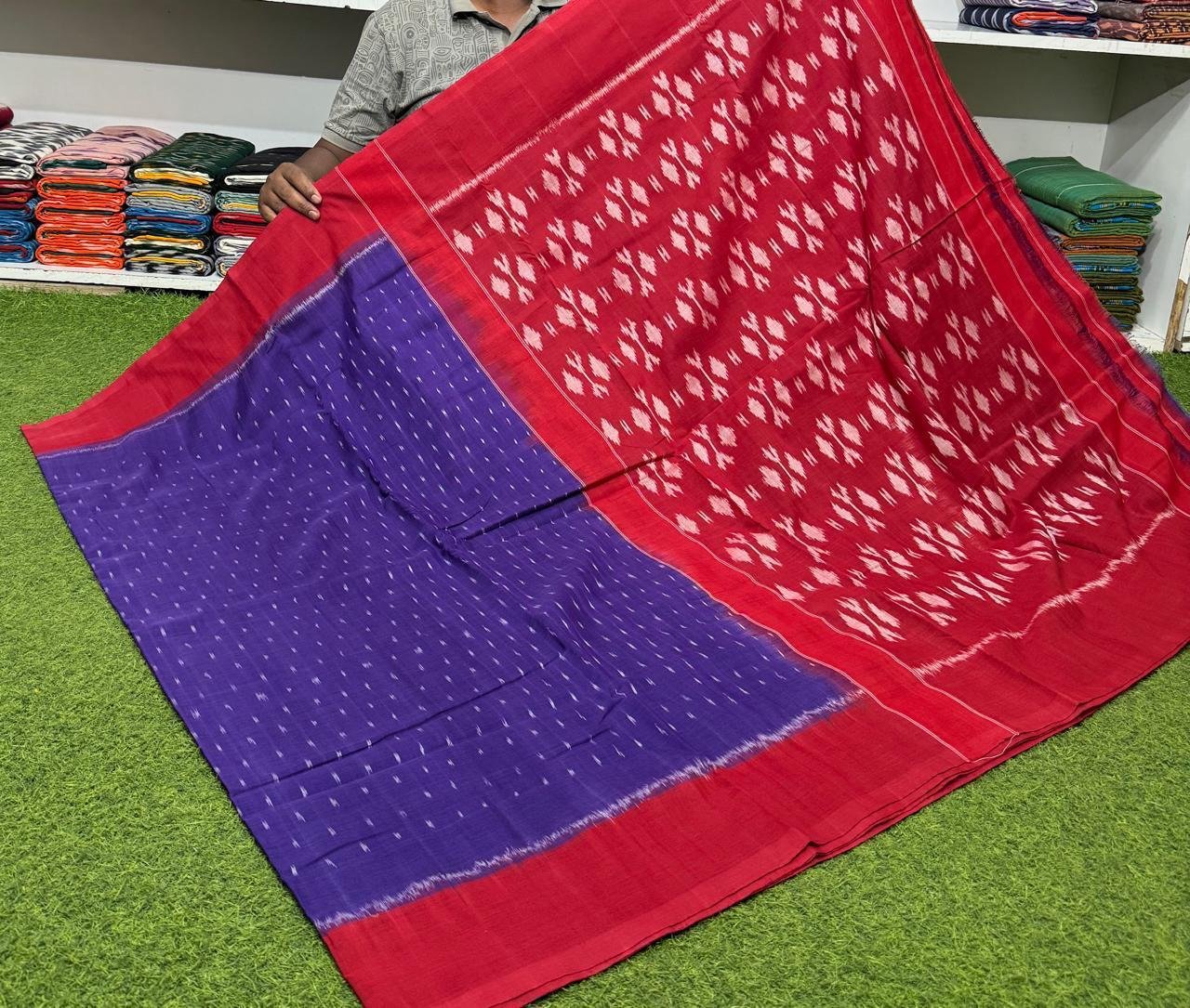 Cotton Saree - PSRGY21-ICTSDZDCD-71