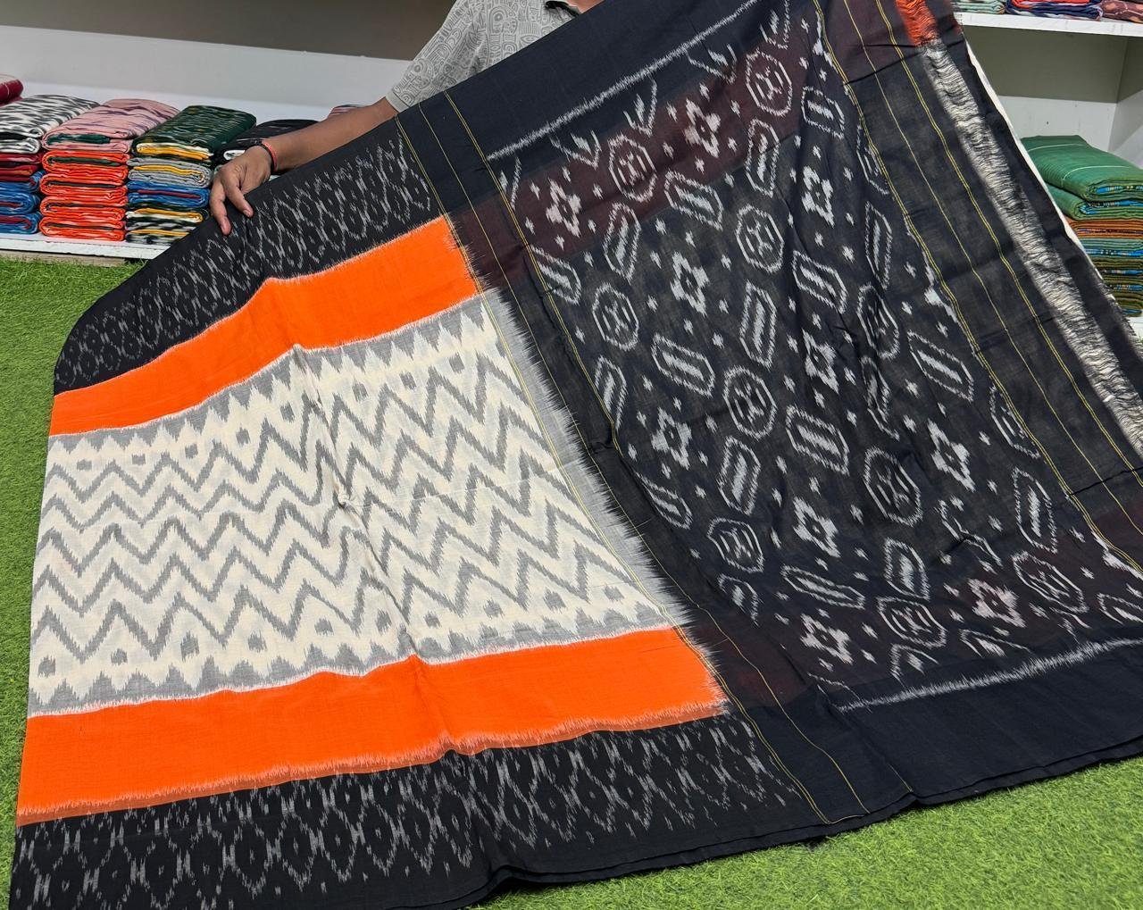 Cotton Saree - PSRGY21-ICTSDZDCD-72