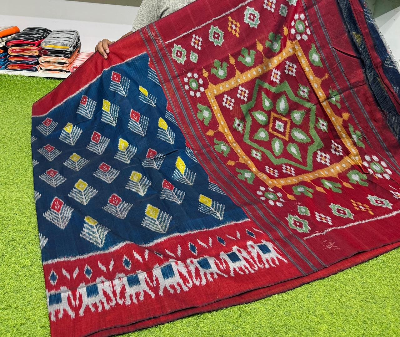 Cotton Saree - PSRGY27-ICTSDZCDD-01