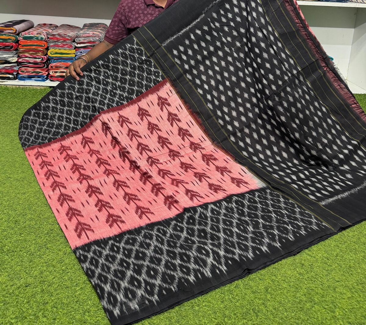 Cotton Saree - PSRGY30-ICTSCZDCD-04