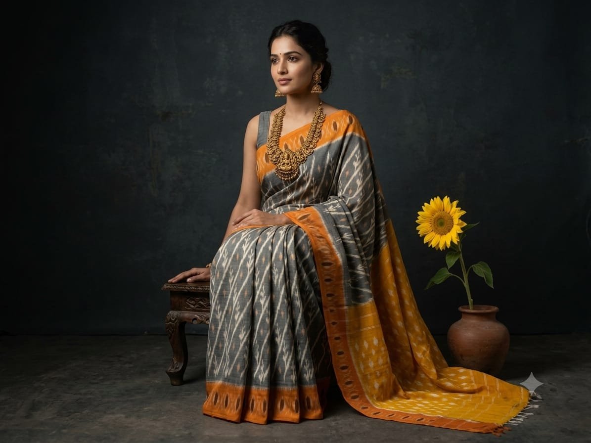 Cotton Saree - PSSIG03-ICTSCZCCD-12